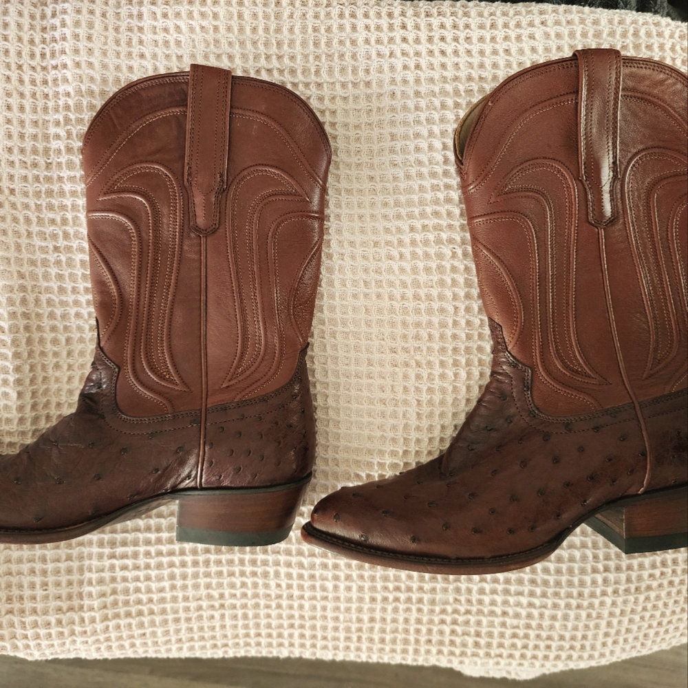 Tecovas Full Quill Ostrich Leather Boots